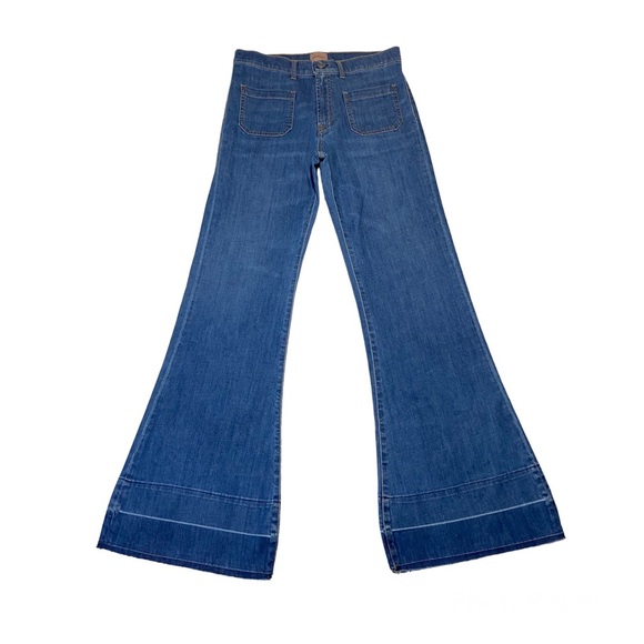 OTTOD'AME Flared Sailor Jeans Blue Size 28 - Picture 3 of 16